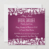 Elegant Vrijgezellenfeest Dotted Plum Kaart (Achterkant)