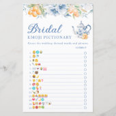 Elegant Vrijgezellenfeest Emoji Pictionary Game (Voorkant)