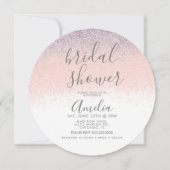 Elegant Vrijgezellenfeest Faux Ombré Glitter Pink Kaart (Voorkant)