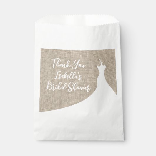 Elegant Vrijgezellenfeest Favor Bag burlap Bedankzakje (Voorkant)