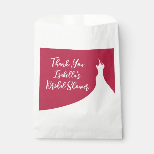 Elegant Vrijgezellenfeest Favor Bag viva magenta Bedankzakje (Voorkant)