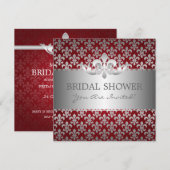 Elegant Vrijgezellenfeest Fleur De Lis Red Kaart (Voorkant / Achterkant)