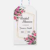 Elegant Vrijgezellenfeest Floral Cadeaulabel (Achterkant)