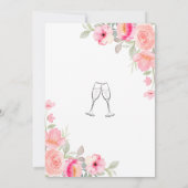 Elegant Vrijgezellenfeest Floral Greenery Waterver Kaart (Achterkant)