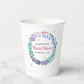 Elegant Vrijgezellenfeest Floral Wildflowers Garla Papieren Bekers (Achterkant)