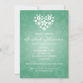 Elegant Vrijgezellenfeest Flowery Heart Mint Green Kaart (Achterkant)