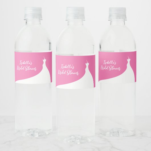 Elegant Vrijgezellenfeest fuchsia Water Fles Etike Waterfles Etiket (Flessen)