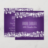 Elegant Vrijgezellenfeest Gepotteerd Paars Kaart (Voorkant / Achterkant)