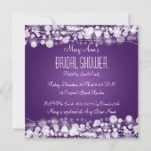 Elegant Vrijgezellenfeest Gepotteerd Paars Kaart (Achterkant)