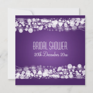 Elegant Vrijgezellenfeest Gepotteerd Paars Kaart