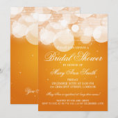 Elegant Vrijgezellenfeest Glow & Sparkle Oranje Kaart (Voorkant / Achterkant)