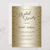 Elegant Vrijgezellenfeest goud met zwart Kaart (Voorkant)