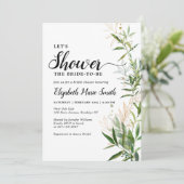 Elegant Vrijgezellenfeest groen botanisch geblader Kaart (Staand voorkant)