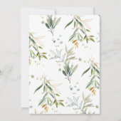 Elegant Vrijgezellenfeest groen botanisch geblader Kaart (Achterkant)