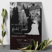 Elegant Vrijgezellenfeest Halloween Mansion Oktobe Kaart