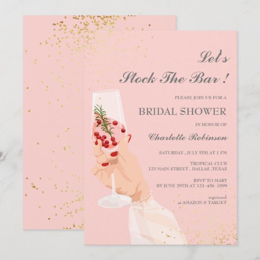 Elegant Vrijgezellenfeest Kaart (Voorkant / Achterkant)