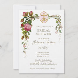 Elegant Vrijgezellenfeest katholieke Rozen Uitnodi Kaart