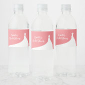 Elegant Vrijgezellenfeest koraal water Etiket op f (Flessen)