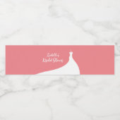 Elegant Vrijgezellenfeest koraal water Etiket op f (Enkel label)