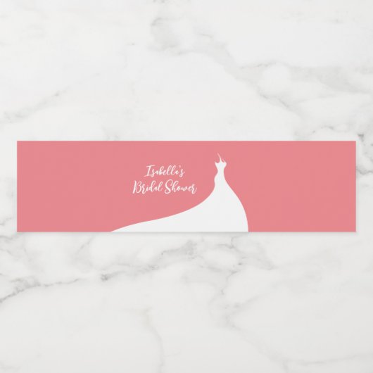 Elegant Vrijgezellenfeest koraal water Etiket op f (Enkel label)