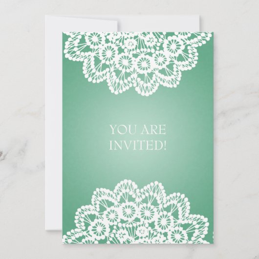Elegant Vrijgezellenfeest  Lace Mint Green Kaart (Voorkant)