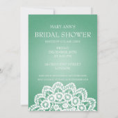 Elegant Vrijgezellenfeest  Lace Mint Green Kaart (Achterkant)