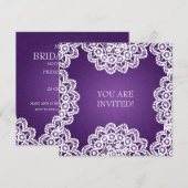 Elegant Vrijgezellenfeest  Lace Paars Kaart (Voorkant / Achterkant)