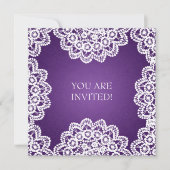Elegant Vrijgezellenfeest  Lace Paars Kaart (Voorkant)
