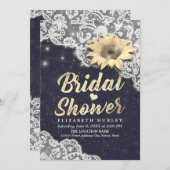 Elegant Vrijgezellenfeest Lace Sunflower String Li Kaart (Voorkant / Achterkant)