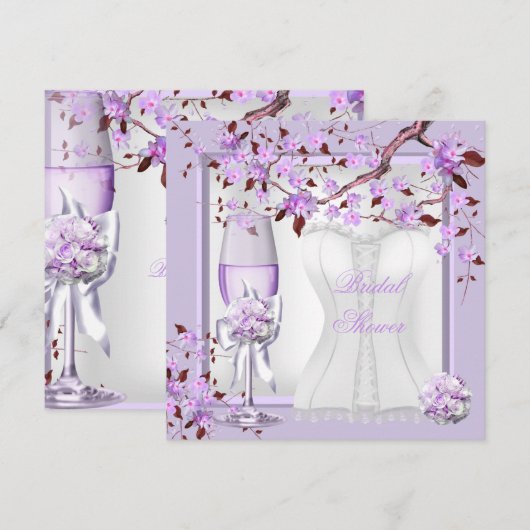 Elegant Vrijgezellenfeest Lavender Paars Lila 4b Kaart (Voorkant / Achterkant)