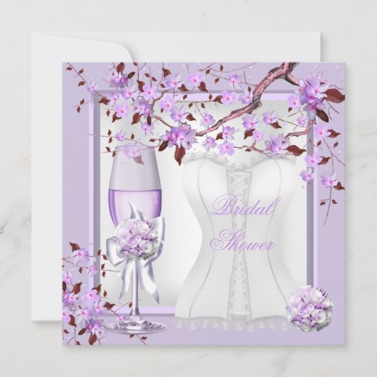 Elegant Vrijgezellenfeest Lavender Paars Lila 4b Kaart (Voorkant)