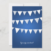 Elegant Vrijgezellenfeest Love Bunting Blue Kaart (Achterkant)
