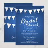 Elegant Vrijgezellenfeest Love Bunting Blue Kaart (Voorkant / Achterkant)