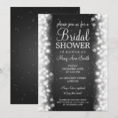 Elegant Vrijgezellenfeest Magic Sparkle Black Kaart (Voorkant / Achterkant)