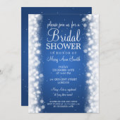 Elegant Vrijgezellenfeest Magic Sparkle Blue Kaart (Voorkant / Achterkant)