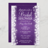 Elegant Vrijgezellenfeest Magic Sparkle Paars Kaart (Voorkant / Achterkant)