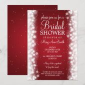 Elegant Vrijgezellenfeest Magic Sparkle Red Kaart (Voorkant / Achterkant)