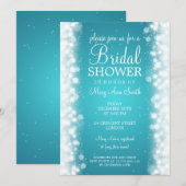 Elegant Vrijgezellenfeest Magic Sparkle Turquoise Kaart (Voorkant / Achterkant)