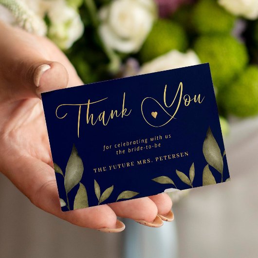 Elegant vrijgezellenfeest marvy Gold script bedank Notitiekaartje