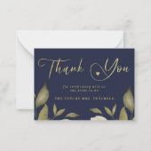 Elegant vrijgezellenfeest marvy Gold script bedank Notitiekaartje (Voorkant)