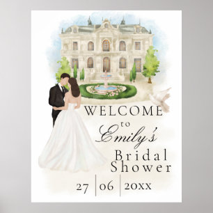 Elegant Vrijgezellenfeest met bruid en bruidegom l Poster