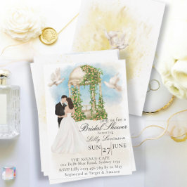 Elegant Vrijgezellenfeest met bruid en bruidegom t Kaart