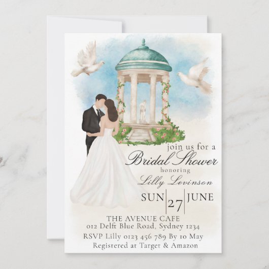 Elegant Vrijgezellenfeest met bruid en bruidegom t Kaart (Voorkant)