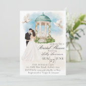 Elegant Vrijgezellenfeest met bruid en bruidegom t Kaart (Staand voorkant)