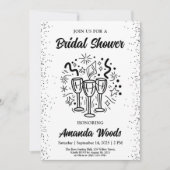 Elegant Vrijgezellenfeest met champagneglazen Kaart (Voorkant)