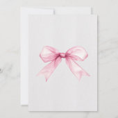 Elegant Vrijgezellenfeest met roze strik Kaart (Achterkant)