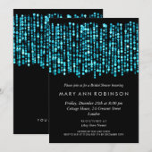 Elegant Vrijgezellenfeest Modern Turquoise Lights Kaart (Voorkant / Achterkant)