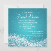 Elegant Vrijgezellenfeest mousserende golf blauw Kaart (Achterkant)