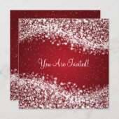 Elegant Vrijgezellenfeest mousserende golf Red Kaart (Voorkant / Achterkant)