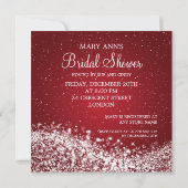 Elegant Vrijgezellenfeest mousserende golf Red Kaart (Achterkant)